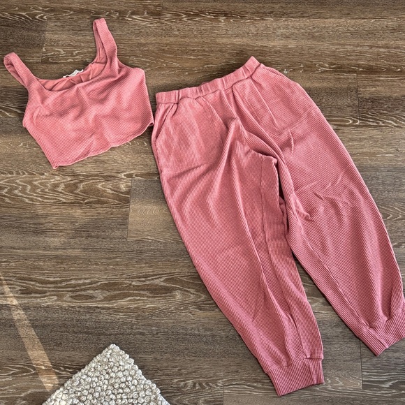 Abercrombie & Fitch Other - Abercrombie & Fitch Pink Waffle Lounge Set